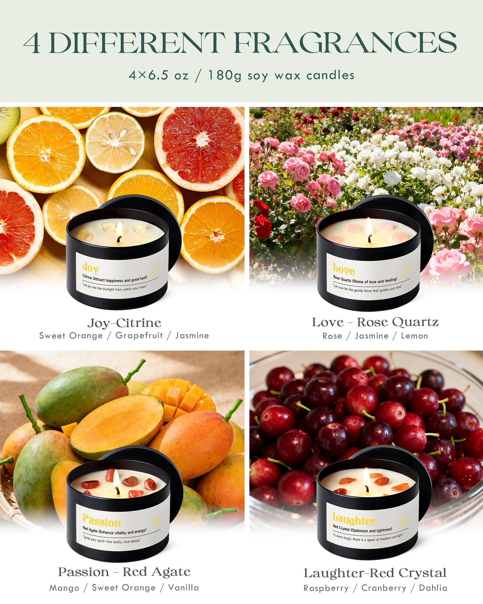AOOVOO Red Agate candle fuels passion for energized evenings
