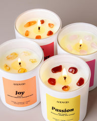 AOOVOO Soy Wax 7oz candle with lead-free wick for clean burns.