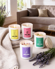 AOOVOO Eucalyptus candle with a crystal inside for a refreshing space