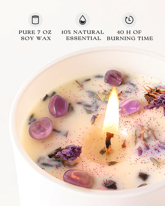 AOOVOO Lavender Candles gift box showcasing premium packaging