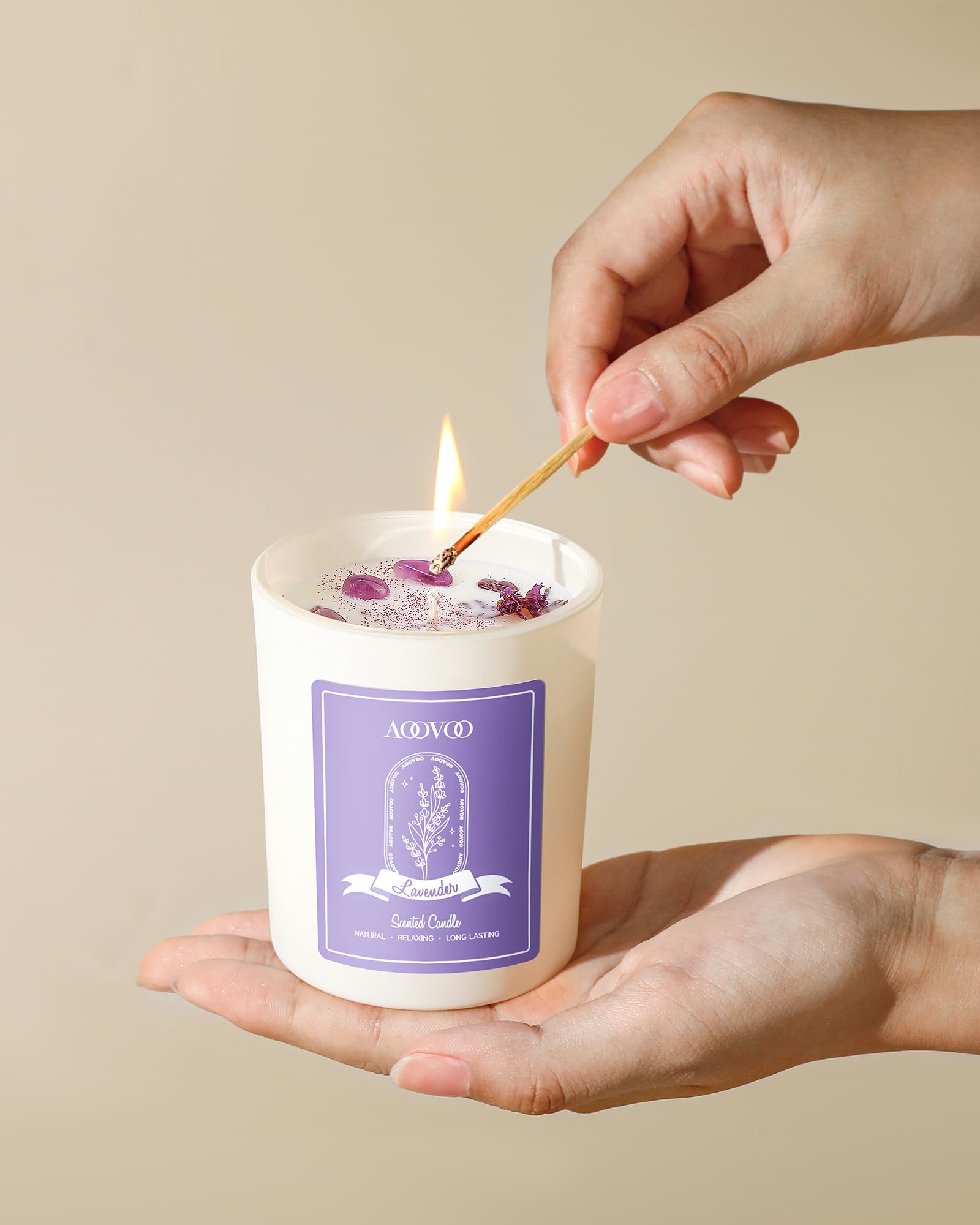 AOOVOO lead-free cotton wick supports stable, clean burning