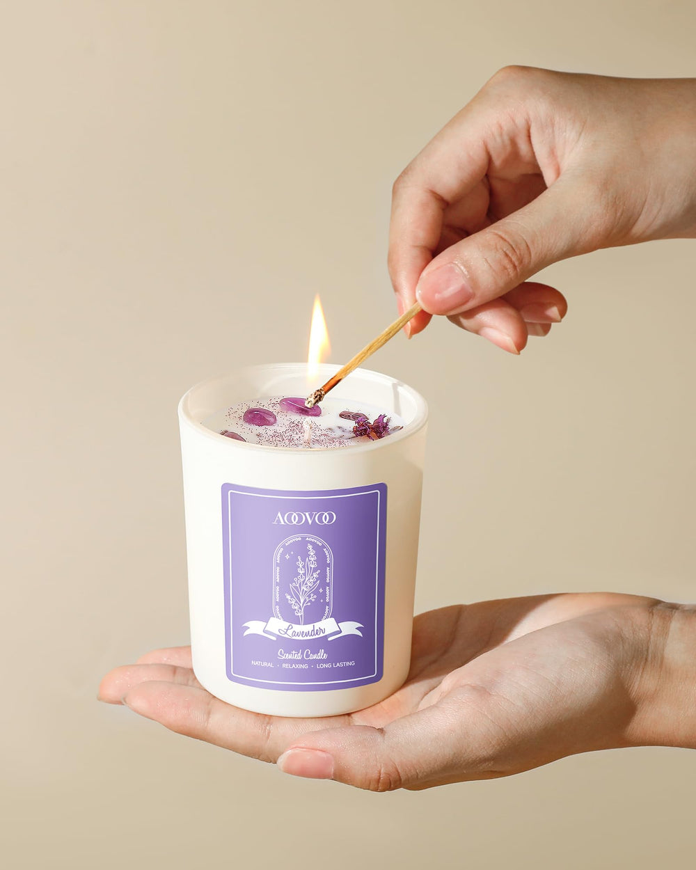 AOOVOO lead-free cotton wick supports stable, clean burning
