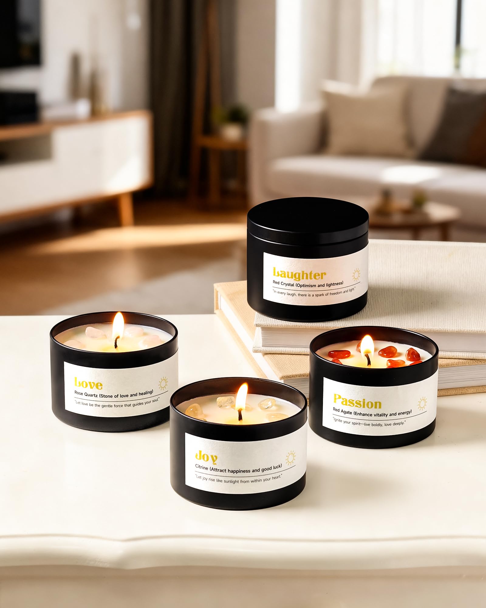 AOOVOO Soy candle with lead-free wick for clean, even burns