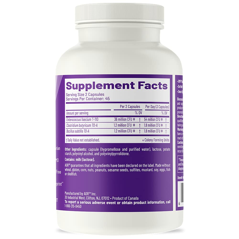 AOR Probiotic 3 capsules close-up for daily gut health support.