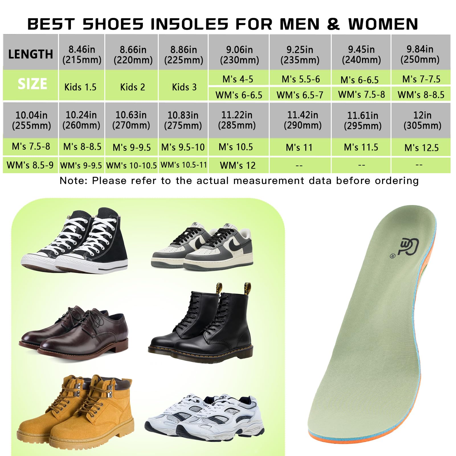 AOTENG STAR noise-free arch support insole designed for quiet wear