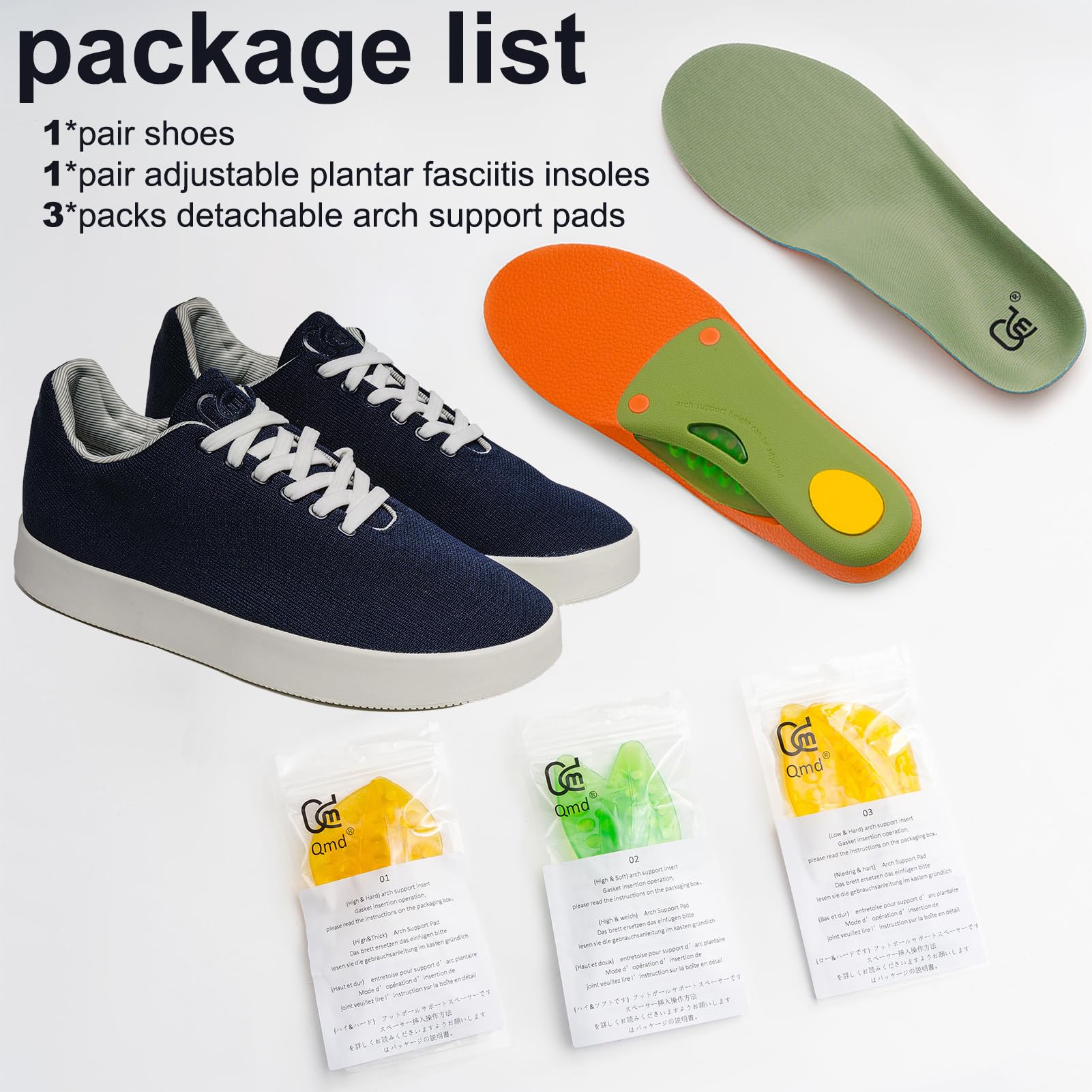 AOTENG STAR plantar fasciitis insoles detail showing arch pad for targeted relief.