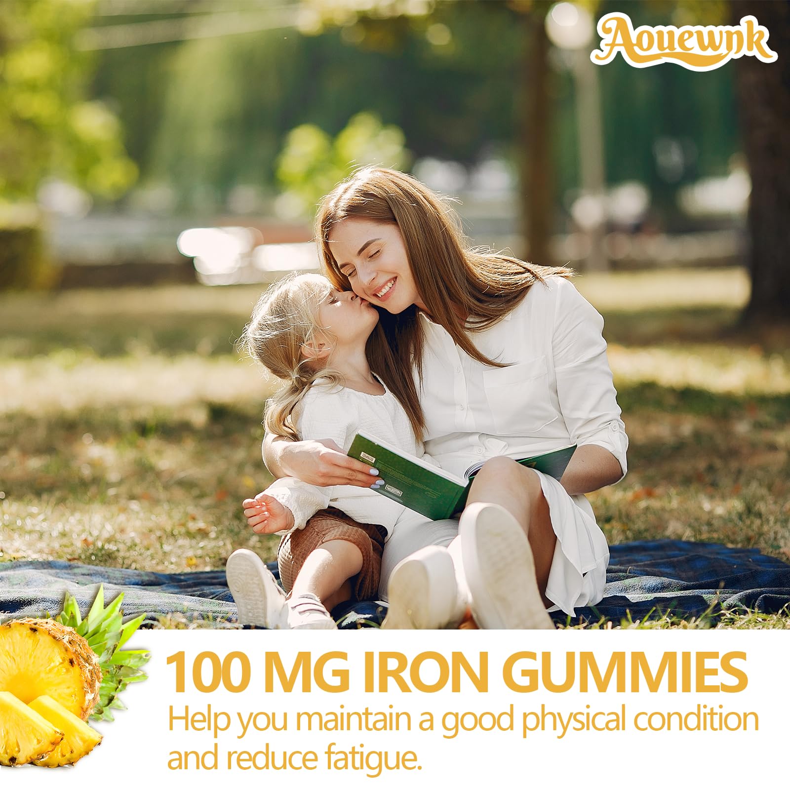 Aouewnk iron gummies vitamin C support for immune health