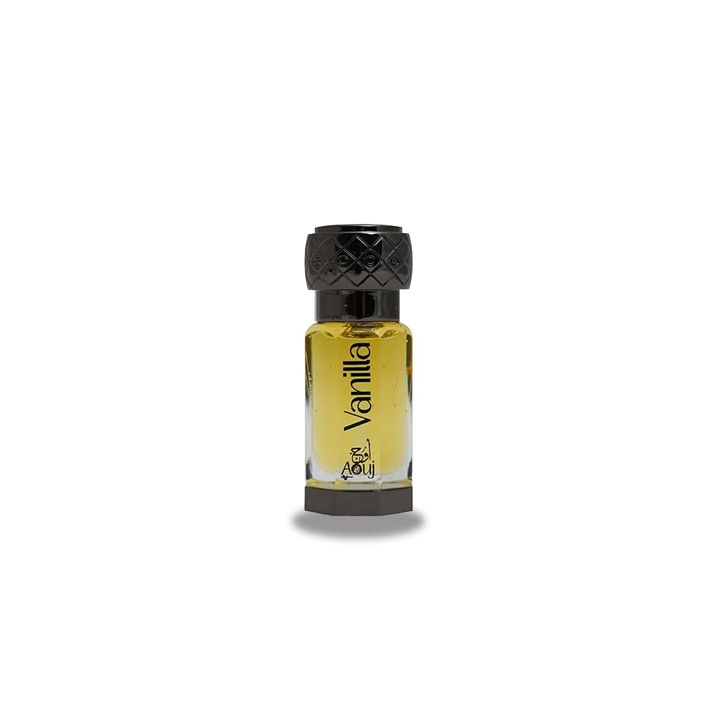 AOUJ Dehn bottle displaying Oud-Maroon-Vanilla blend for a premium scent