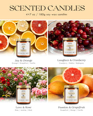 AOOVOO Jasmine candle jar offers uplifting floral aroma for bright spaces.