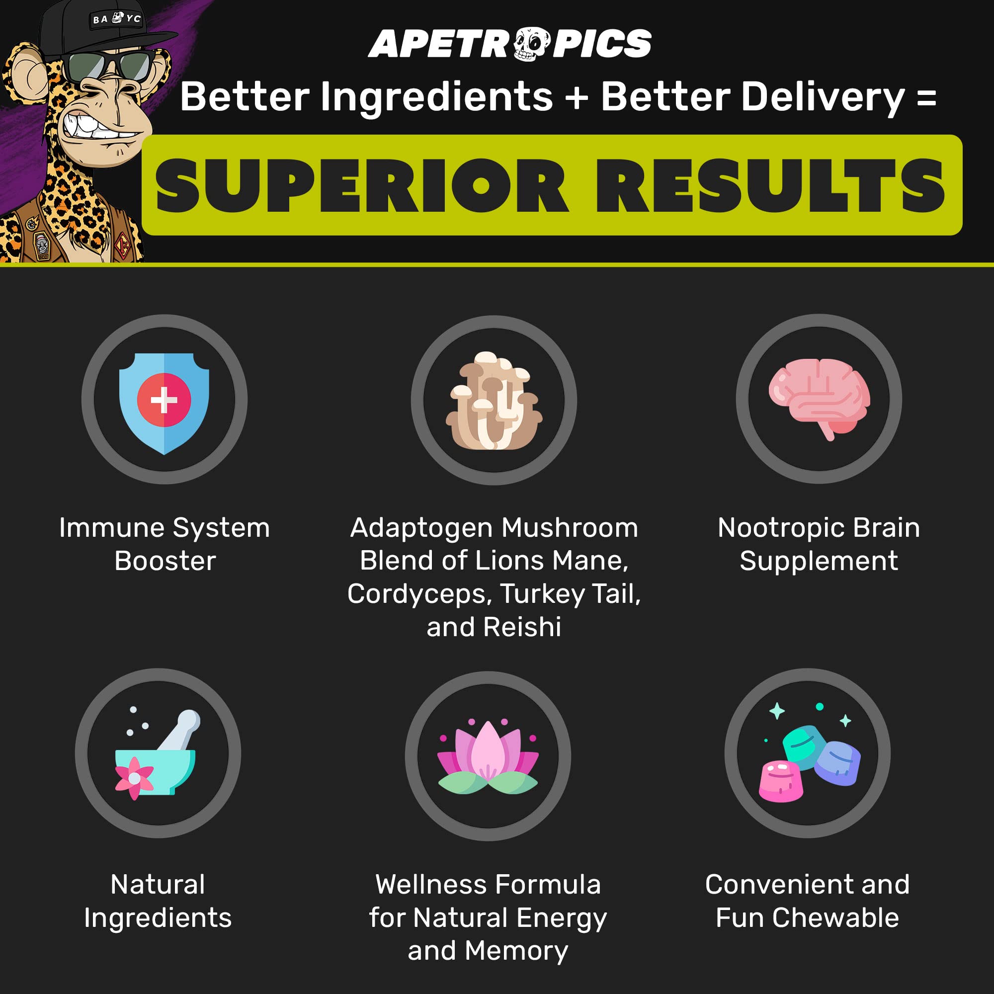 Apetropics Genius Chews in daily usage setting for focused work