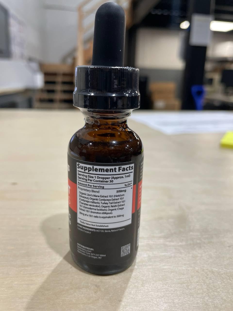 Apetropics Smart Drops label closeup with branding highlights