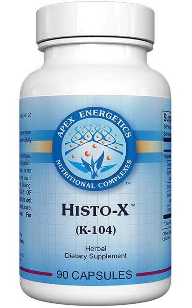 Apex Energetics Histo-X bottle close-up for daily immune support.