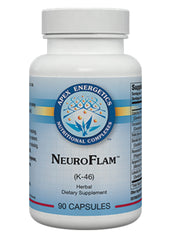 Apex Energetics NeuroFlam K-46 bottle on a clean desk for daily routine