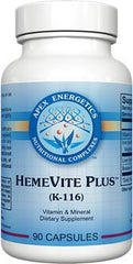 APEX HemeVite Plus bottle shows iron-rich supplement with liver extract for daily support.