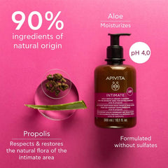 APIVITA Intimate Wash creamy-foam highlights nourishing texture for daily care.