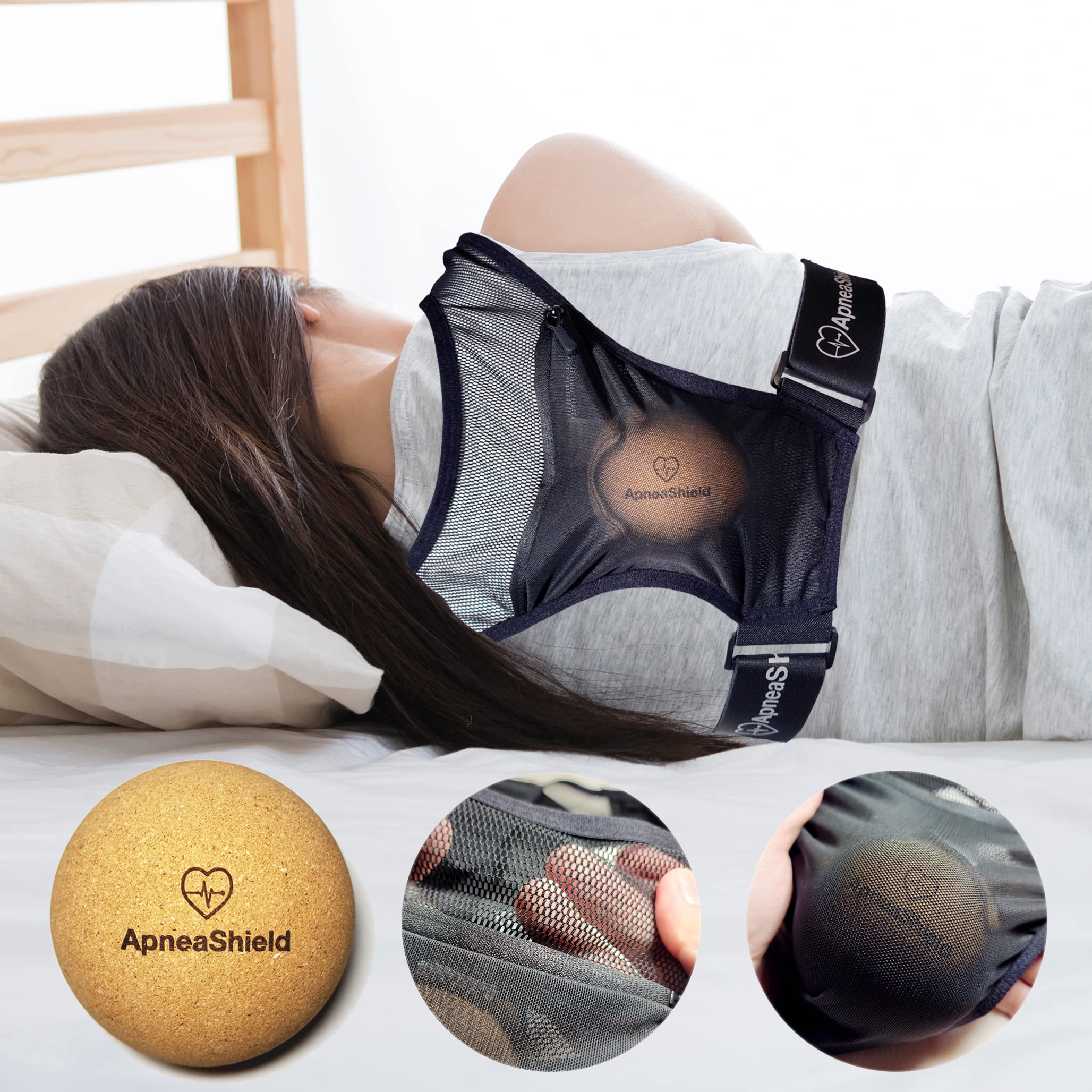 ApneaShield easy-to-use vest with no Velcro for smooth sheets