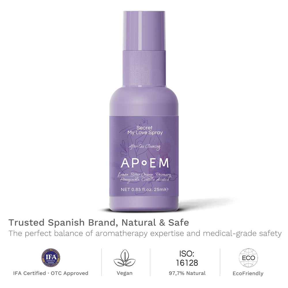 APoEM Secret My Love application scene showing discreet spray.