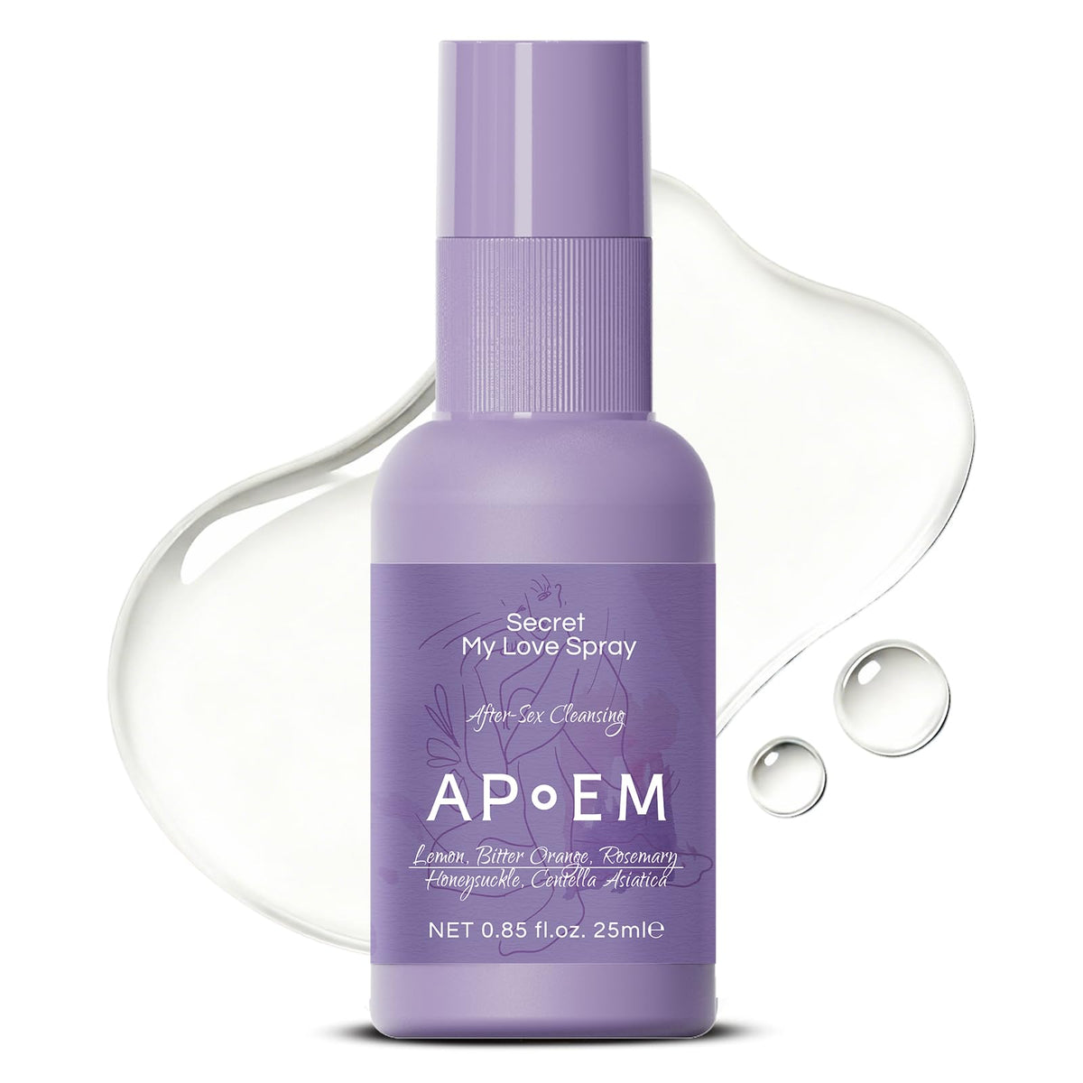 APoEM Secret My Love spray bottle closed for travel freshness.