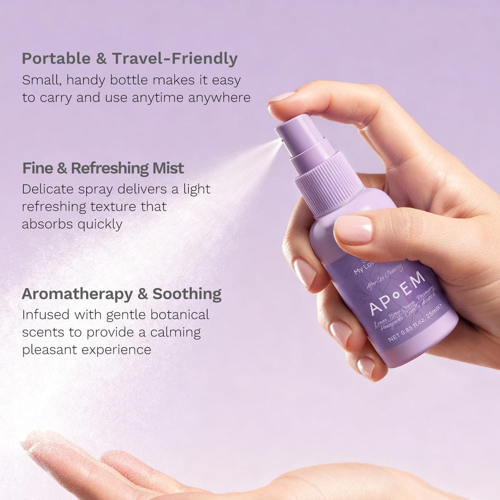 APoEM Secret My Love travel-sized packaging ideal for workouts.