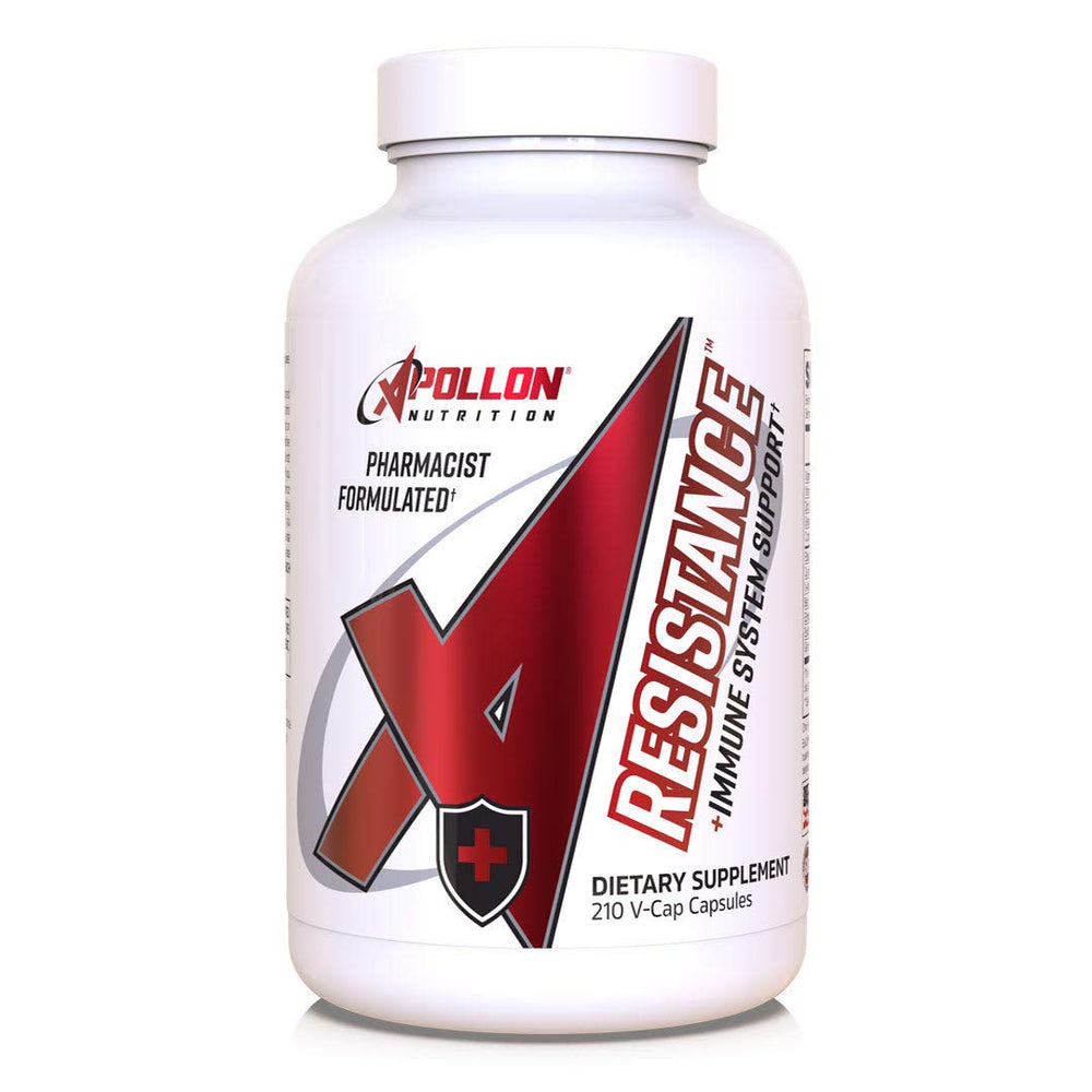 Apollon Nutrition Resistance bottle front for daily immune support.