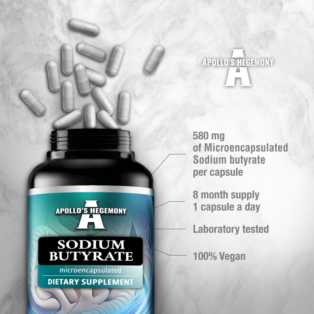 APOLLO'S HEGEMONY capsules close-up highlighting vegan capsules for gut health