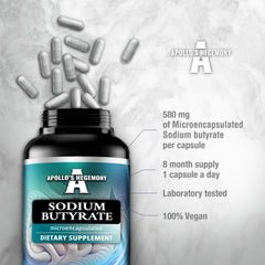 APOLLO'S HEGEMONY capsules close-up highlighting vegan capsules for gut health