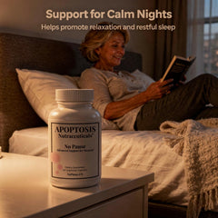 Apoptosis Menopause capsules arranged for daily routine.