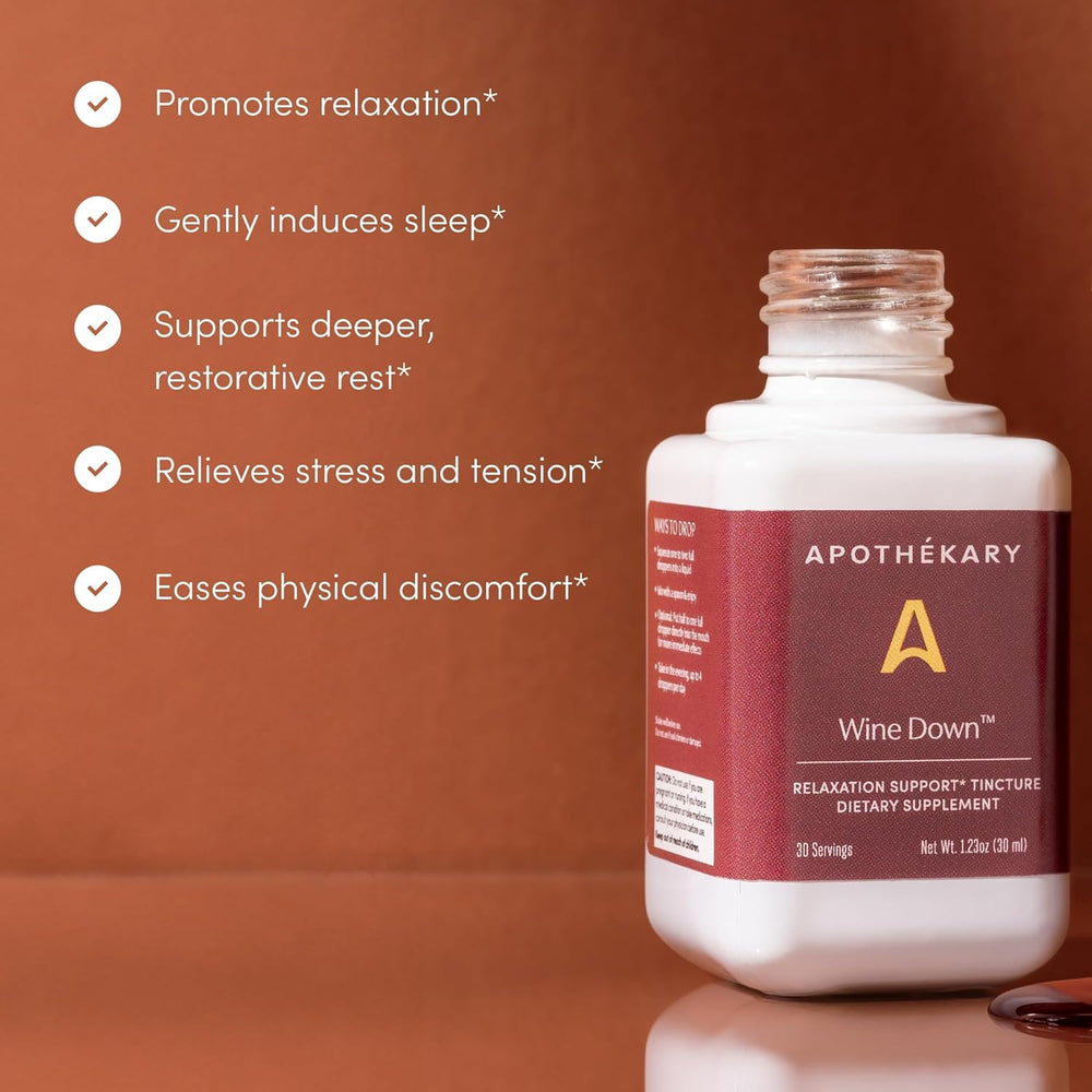 Elderberry and hawthorn imagery featured on Apothekary All Day Stress Duo packaging.
