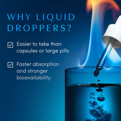 Apothékary Blue Burn Drops label close-up showing ingredients and dosage notes.