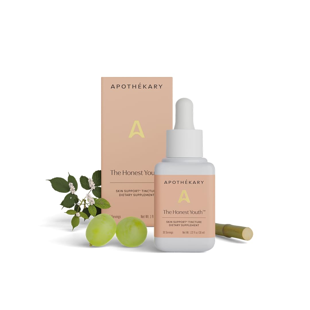 Apothékary The Honest Youth bottle and dropper for daily skin hydration and glow.