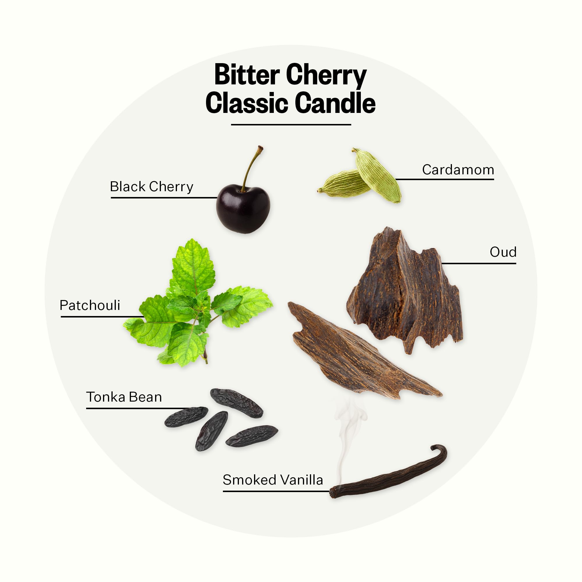 APOTHEKE Bitter Cherry Signature Candle jar closeup with elegant glass and label
