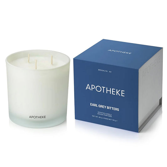 APOTHEKE Earl Grey Bitters jar candle in a 26 oz glass vessel for refined home fragrance.