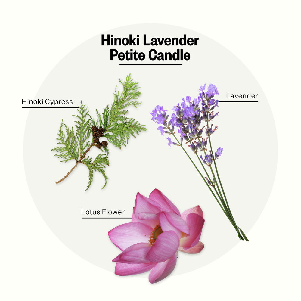 APOTHEKE Hinoki Lavender with lotus and sandalwood notes.