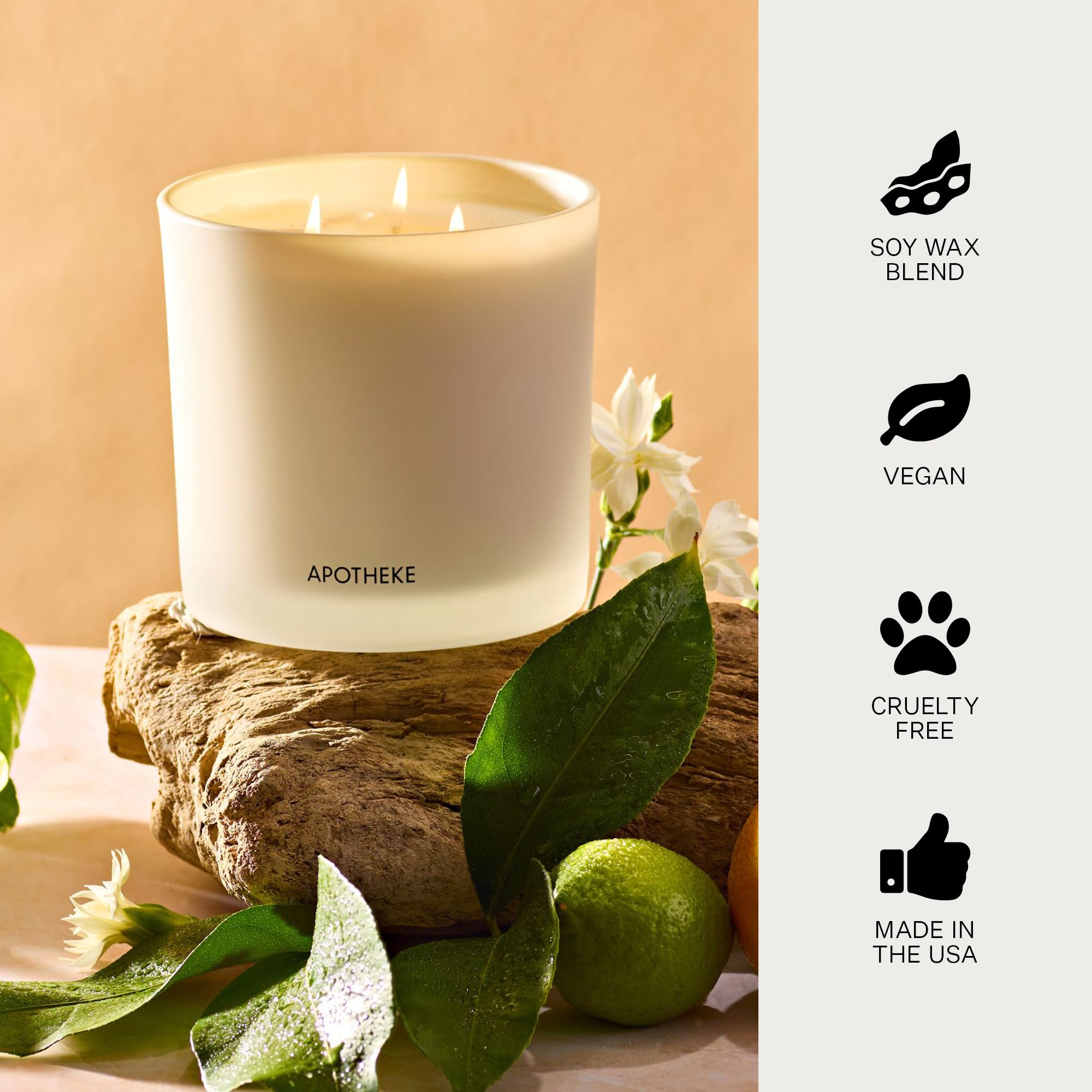 Luxurious APOTHEKE candle suitable for housewarmings and celebrations.