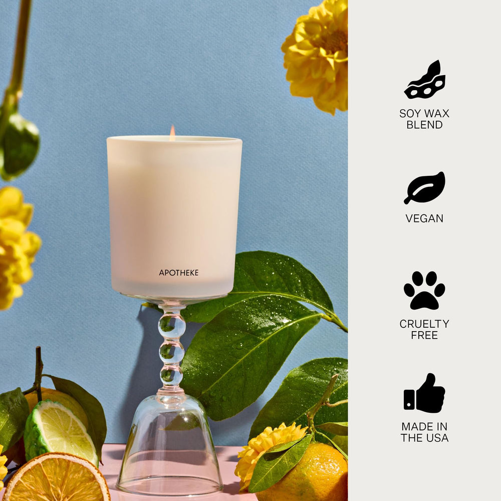 APOTHEKE candle packaging makes a thoughtful housewarming gift.