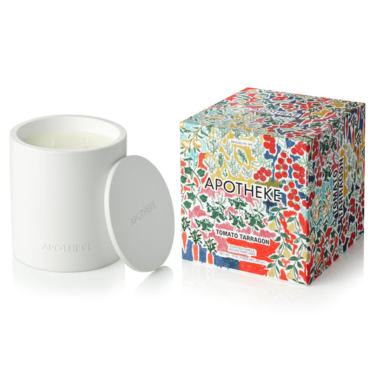 APOTHEKE Tomato Tarragon jar candle top view for refined living spaces
