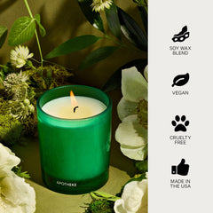 APOTHEKE Verdant Garden packaging label signals Brooklyn-made luxury in a compact jar.