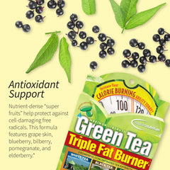 Applied Nutrition Green Tea Fat Burner label emphasizes green tea extract plus caffeine