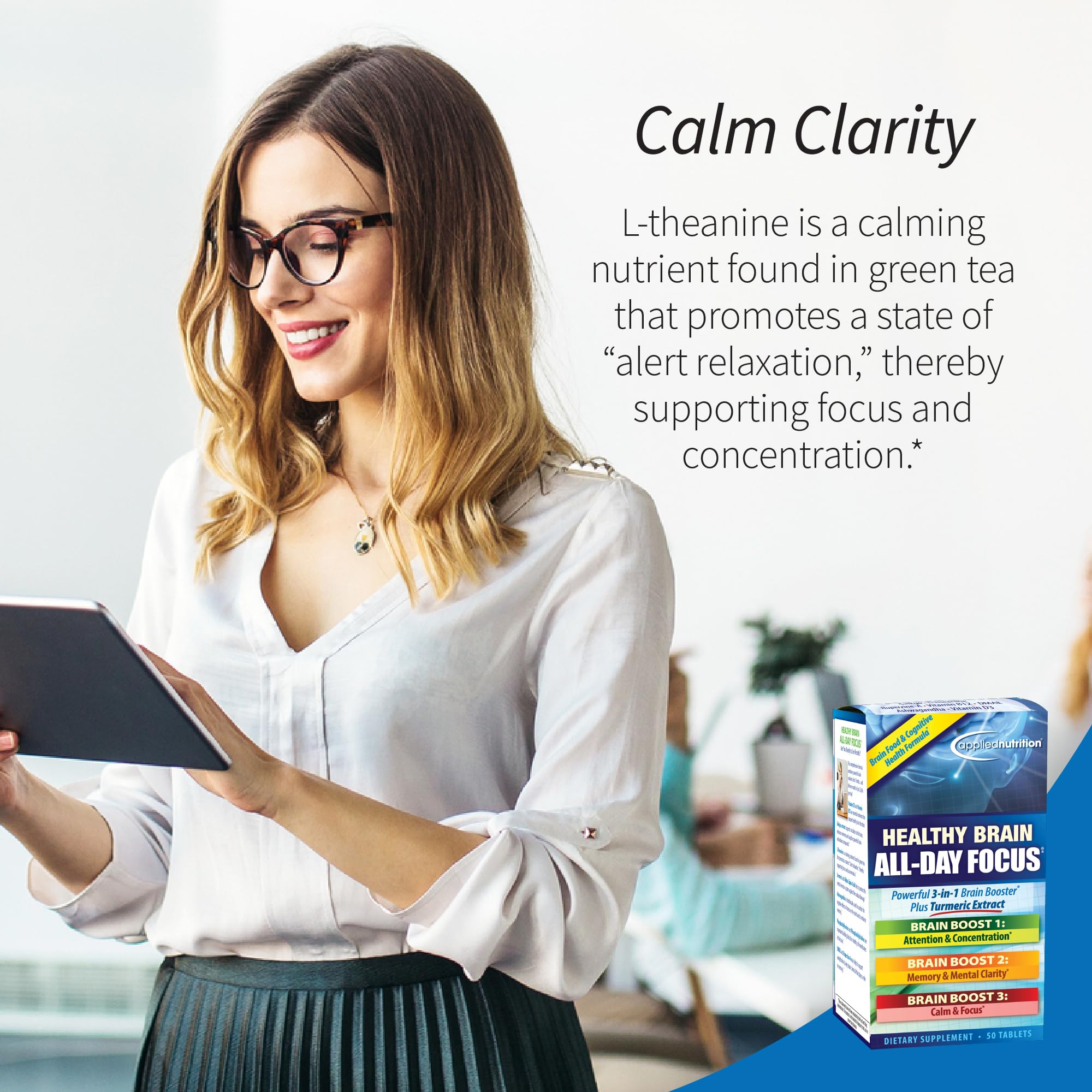 Two-pack packaging of Applied Nutrition Healthy Brain All-Day Focus