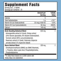 Close-up of a tablet from Applied Nutrition Healthy Brain All-Day Focus emphasizing portability
