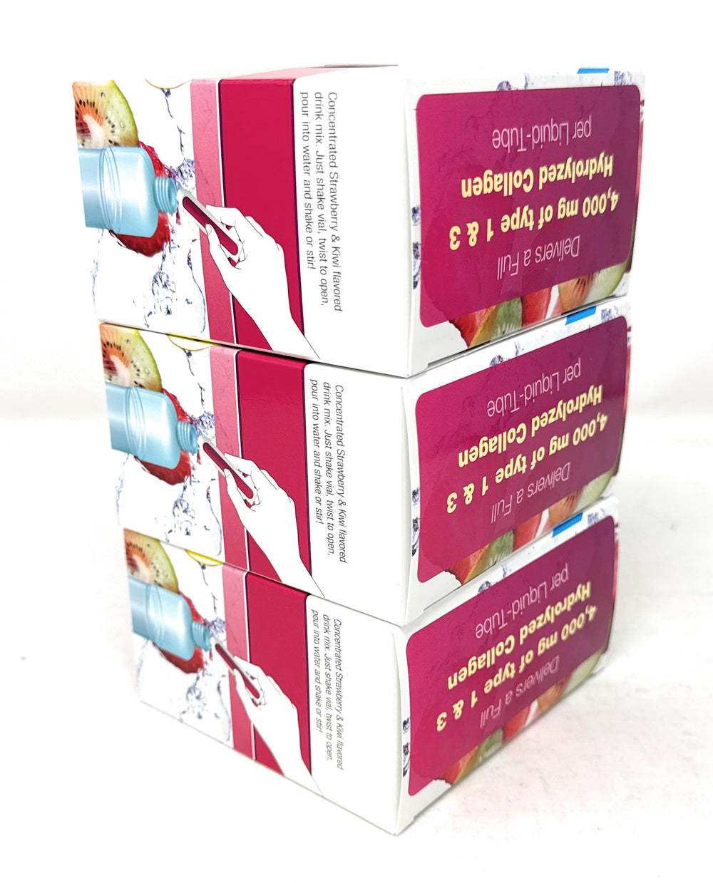 Applied Nutrition liquid collagen three-pack box set shown for on‑the‑go use.