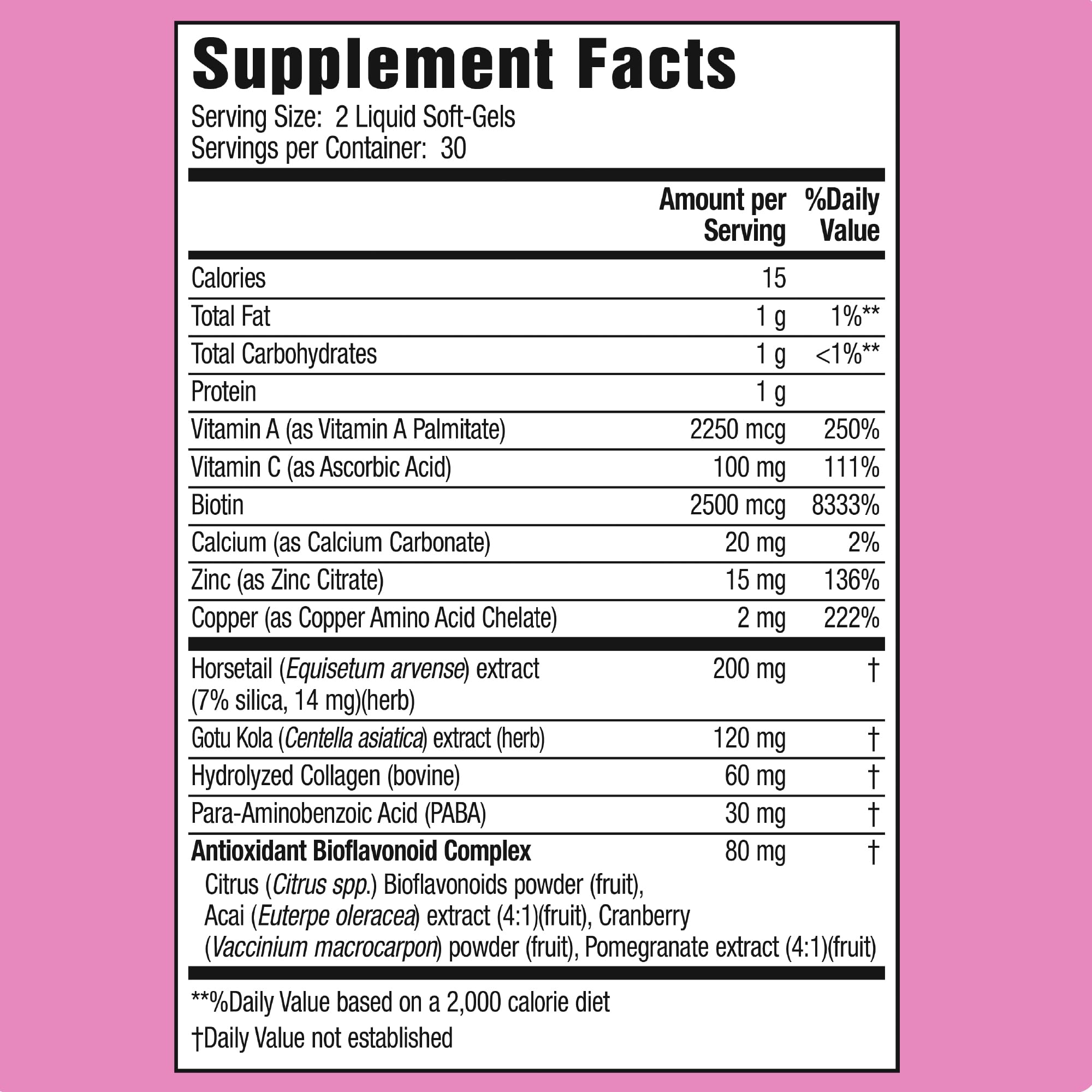 Applied Nutrition Longer Stronger Hair & Nails capsules ready for everyday use.