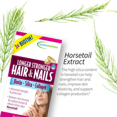 Applied Nutrition Longer Stronger Hair & Nails premium packaging on shelf.