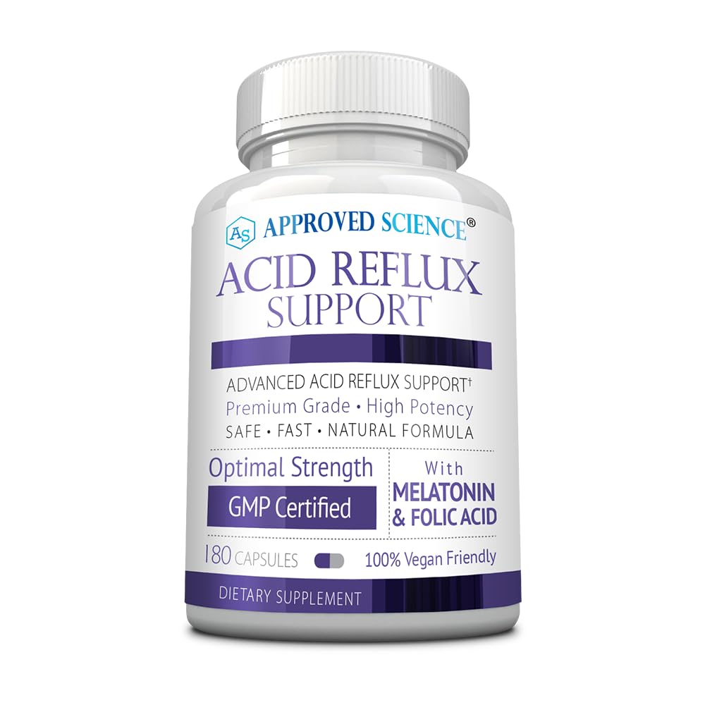 Approved Science Acid Reflux Support bottle ready for daily vegan use.