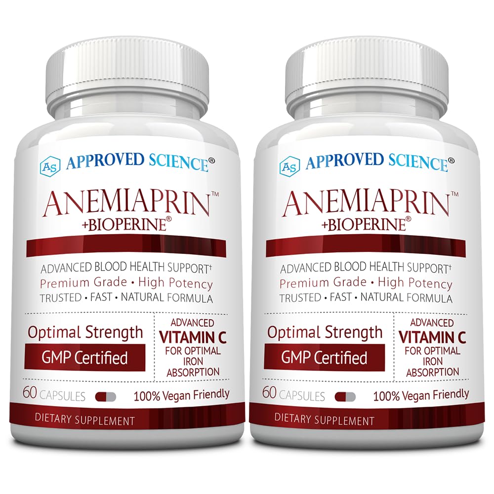 Approved Science Anemiaprin bottle front view with capsules for daily use