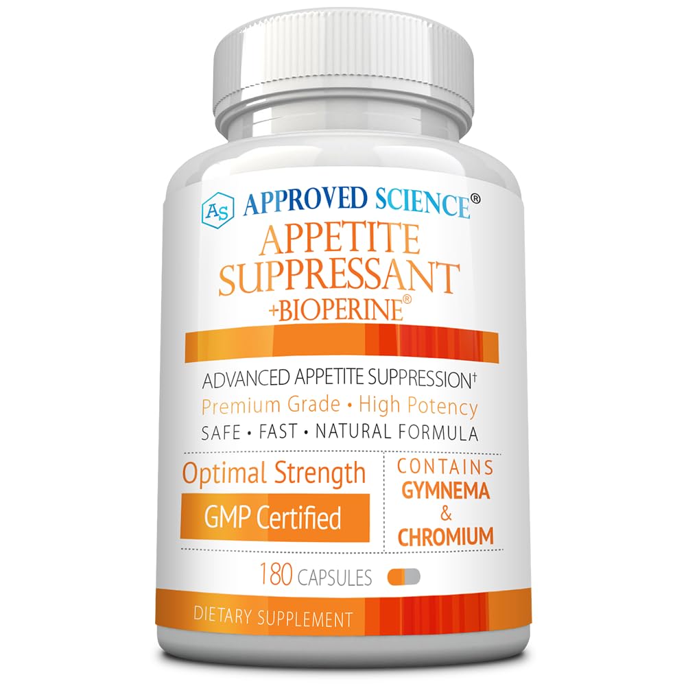 Approved Science Appetite Suppressant bottle displaying the 180 capsules for daily wellness support