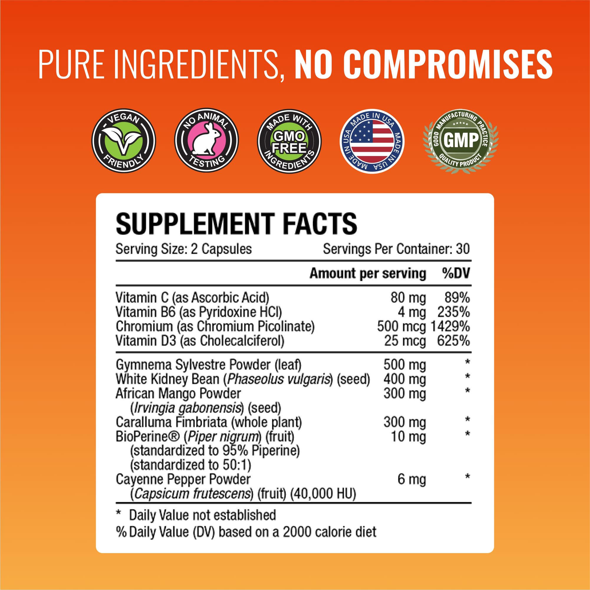 Approved Science Appetite Suppressant nutrition facts label closeup vitamins and minerals support daily nutrition