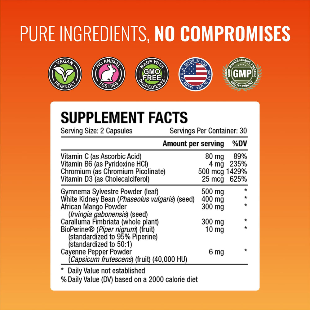 Approved Science Appetite Suppressant nutrition facts label closeup vitamins and minerals support daily nutrition