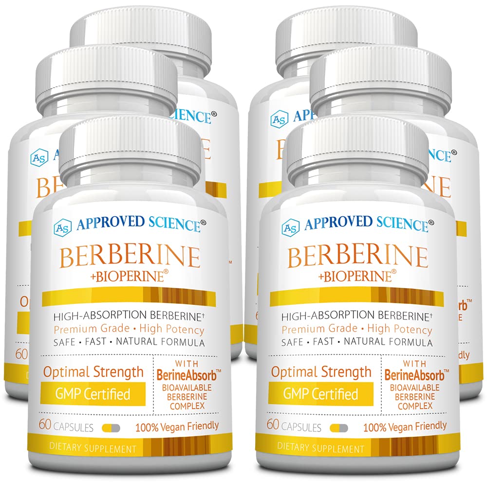 Approved Science Berberine 1000mg bottle front view for daily use and metabolism support