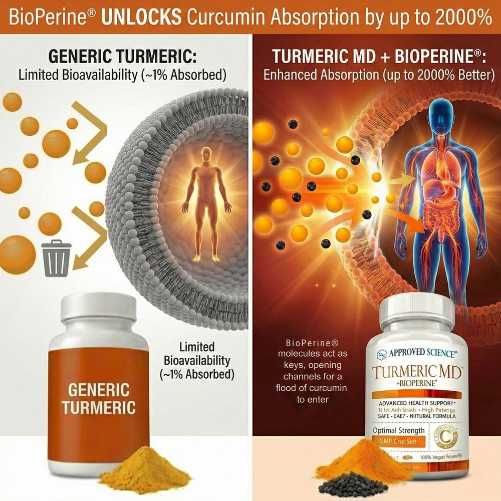 Approved Science BioPerine for enhanced absorption.